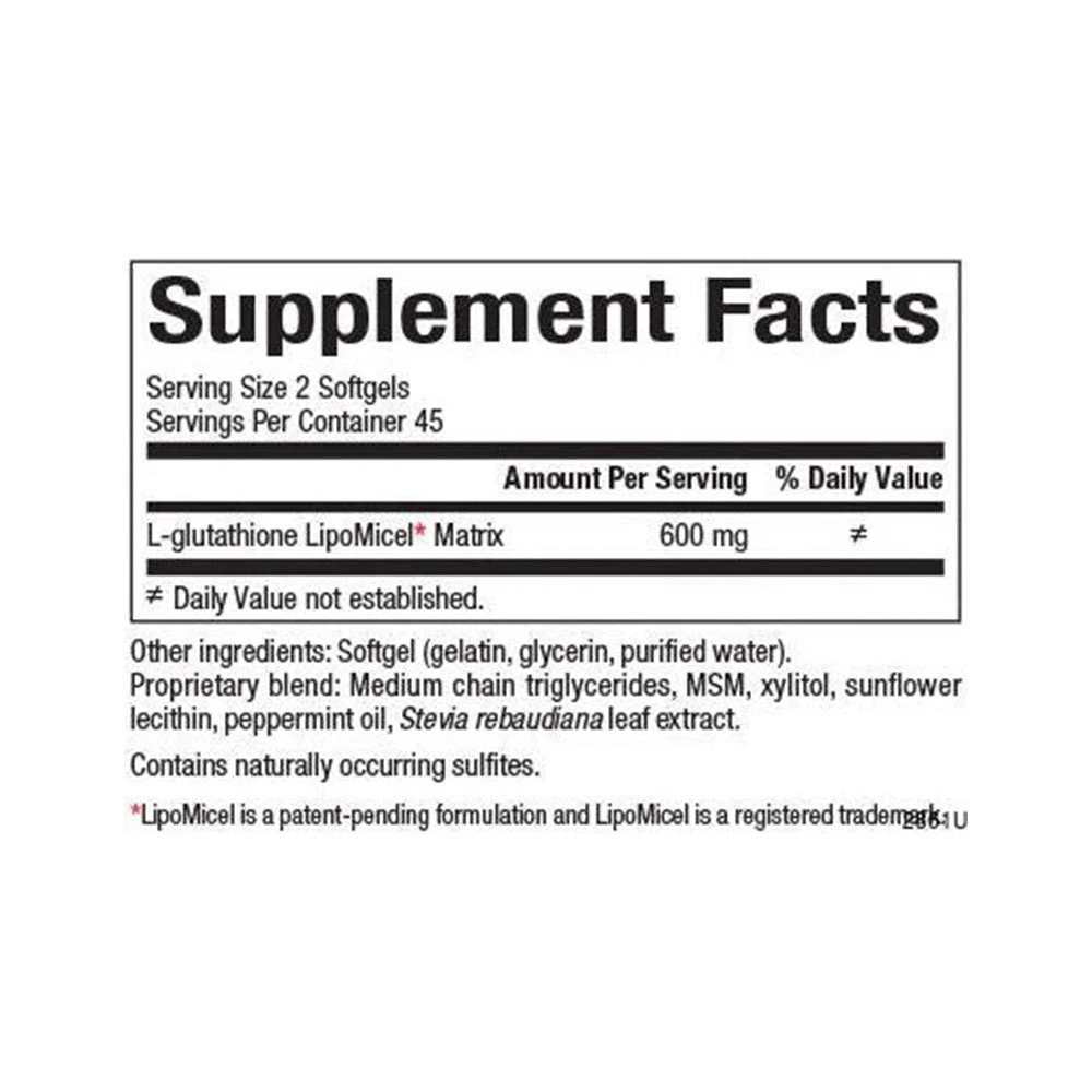 Natural Factors - Glutationa LipoMicel Matrix 300 mg (90 Cápsulas Moles) - Image 2