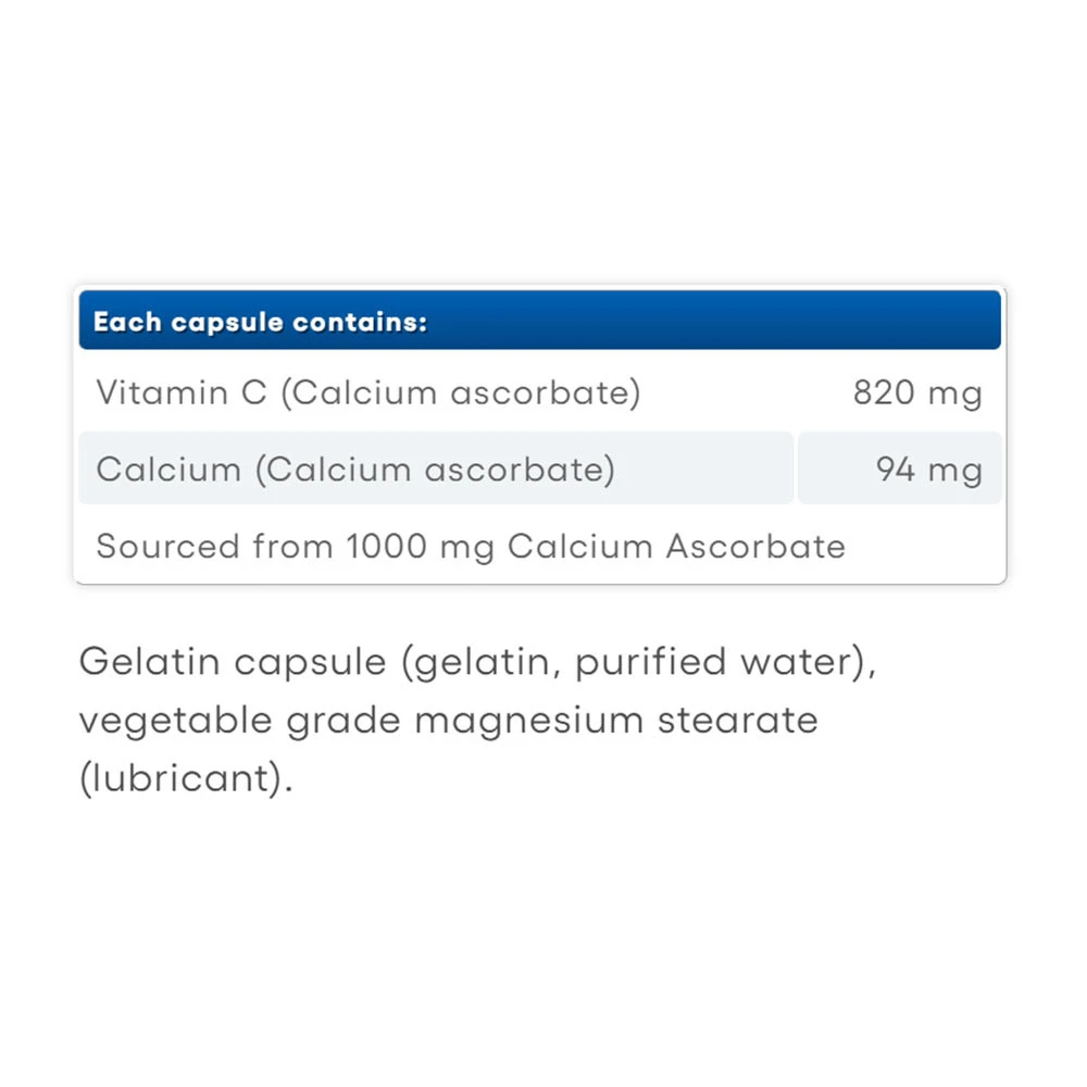 Natural Factors Vitamina C Ascorbato de Cálcio 1000 mg (90 Cápsulas) - Image 4