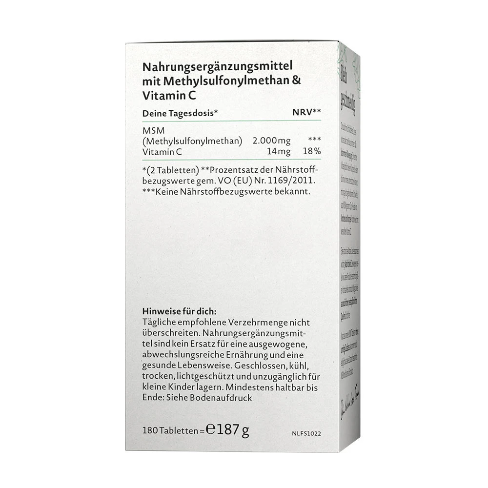 Nature Love - MSM com Vitamina C (180 Comprimidos) - Image 2