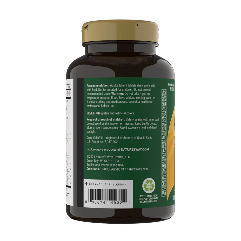 Nature's Way - Alive!® Max3 Multivitamínico Diário sem Ferro (180 Comprimidos) - Image 5