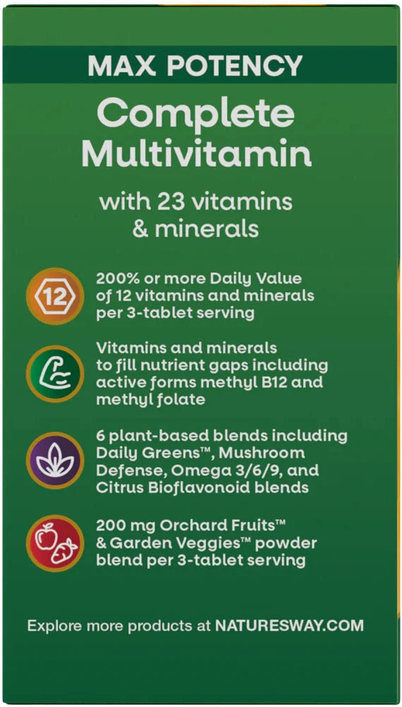 Nature's Way - Alive!® Multivitamínico de Máxima Potência Max3 (90 Comprimidos) - Image 10