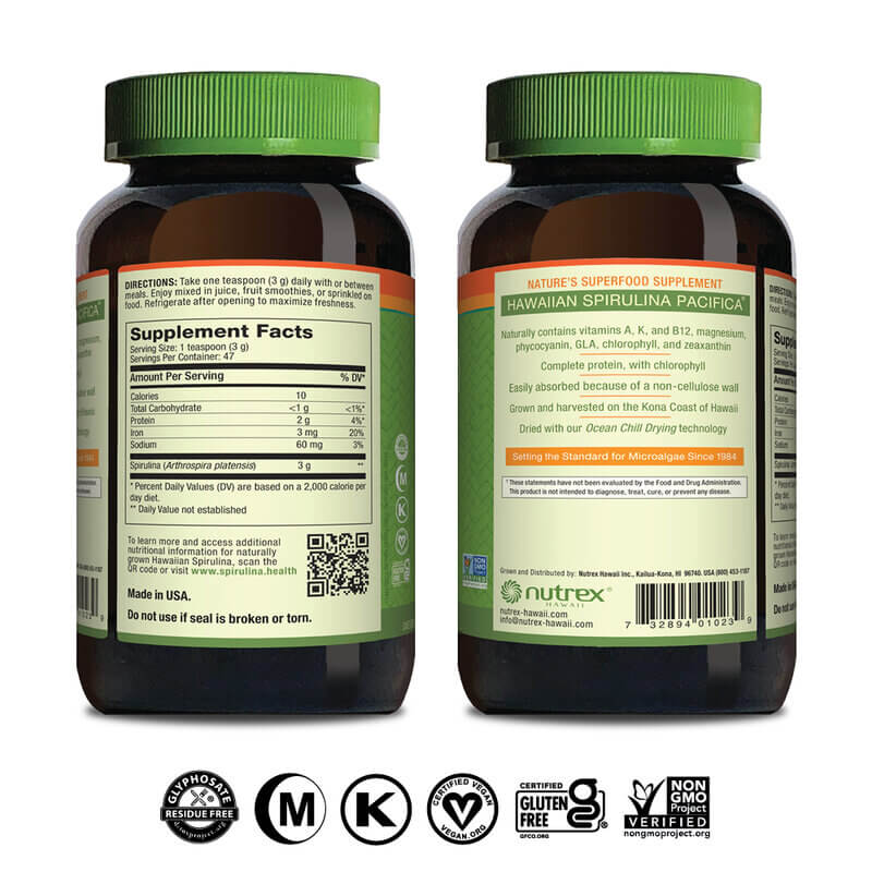 Nutrex - Espirulina do Havai da Nutrex - Pó 100% Vegan 142g - Image 3