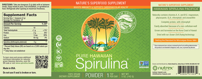 Nutrex - Espirulina do Havai da Nutrex - Pó 100% Vegan 142g - Image 4