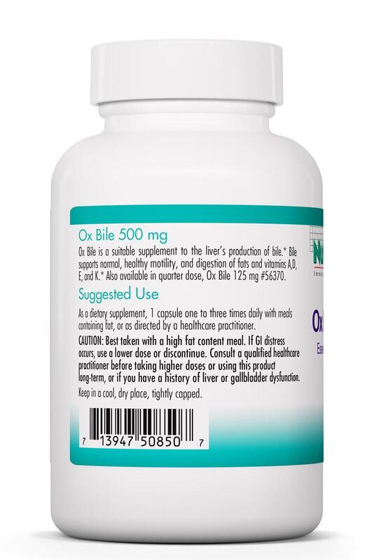 Nutricology - Bílis de Boi 500 mg, 100 Cápsulas Vegetais - Image 3