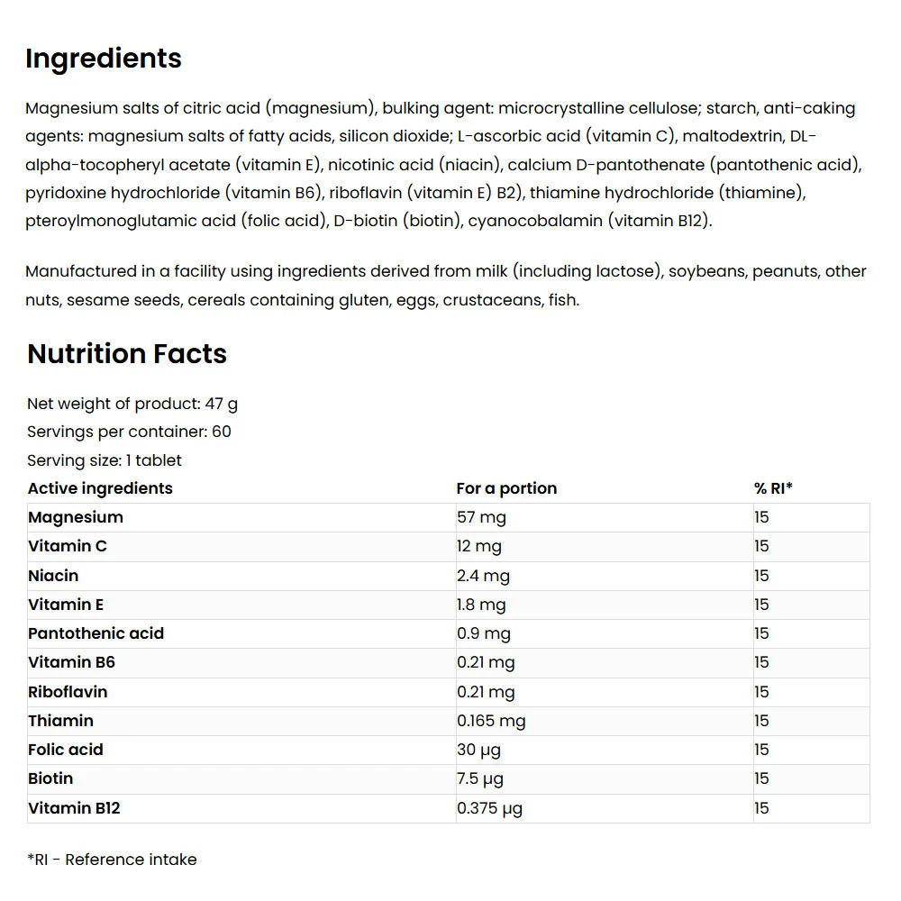 Ostrovit - Ostrovit Magnésio MAX + Vitamina (60 Comprimidos) - Image 2