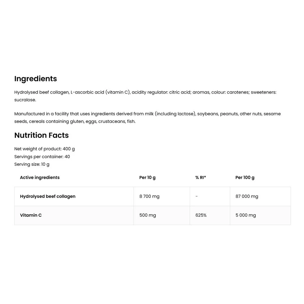 Ostrovit - Colagénio + Vitamina C, Ananás - 400 g - Image 2