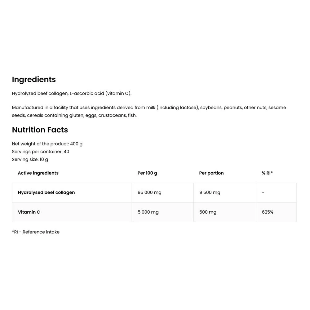 OstroVit - Colagénio + Vitamina C, Supreme Pure - 400g - Image 2