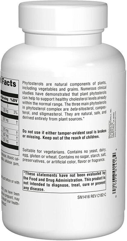 Source Naturals - Mega Strength Beta Sitosterol 375 mg, 120 Comprimidos Vegetais - Image 3