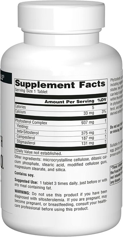 Source Naturals - Mega Strength Beta Sitosterol 375 mg, 120 Comprimidos Vegetais - Image 4