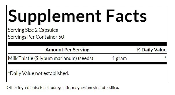 Cardo de leite, 500mg - 100 caps - Image 6