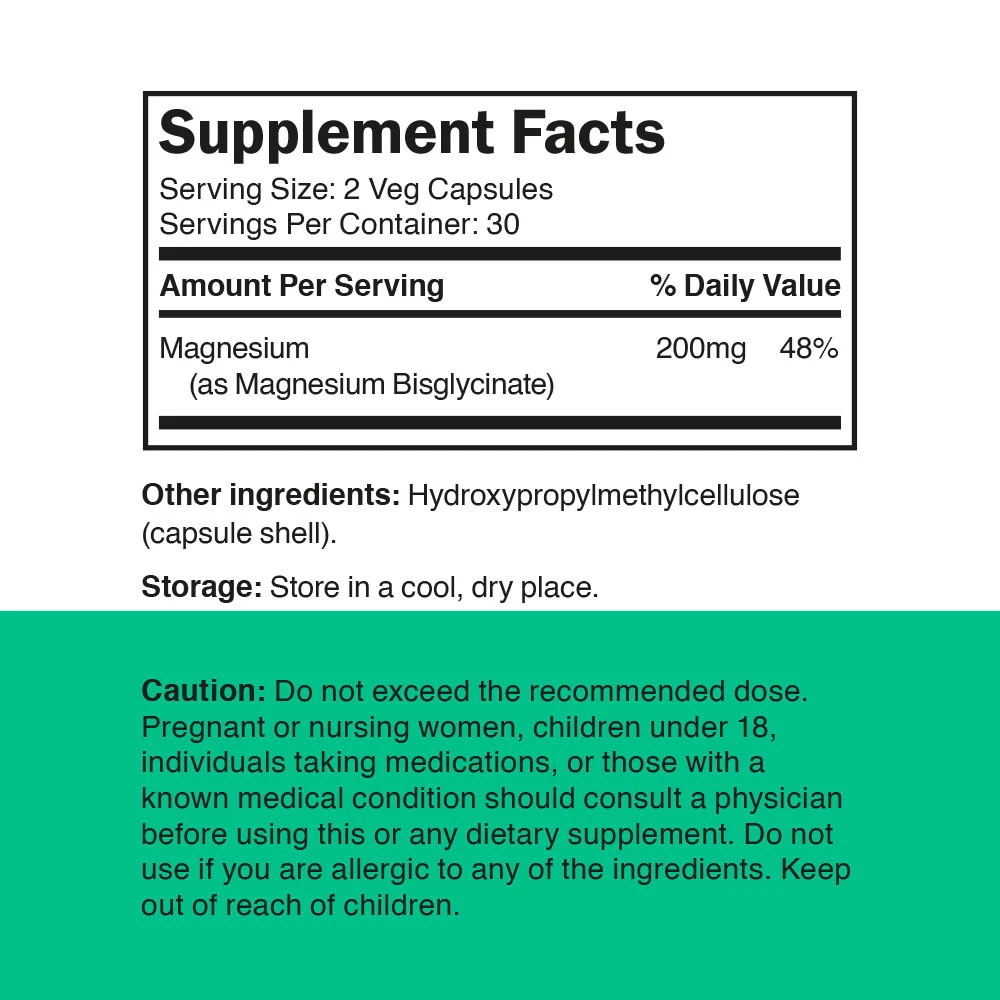 Vitamin360 - Bisglicinato de Magnésio 200 mg (60 Cápsulas Vegetais) - Image 2