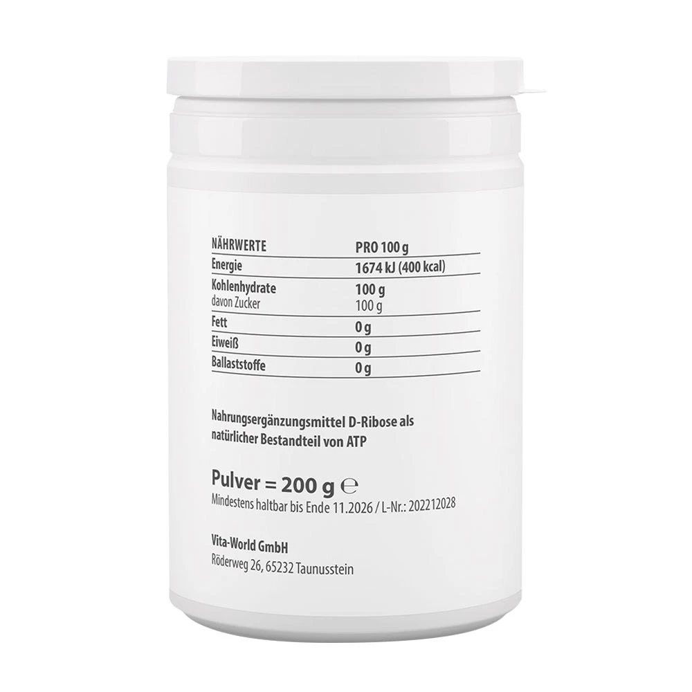 Vitaworld - D-Ribose (200 g) - Image 2