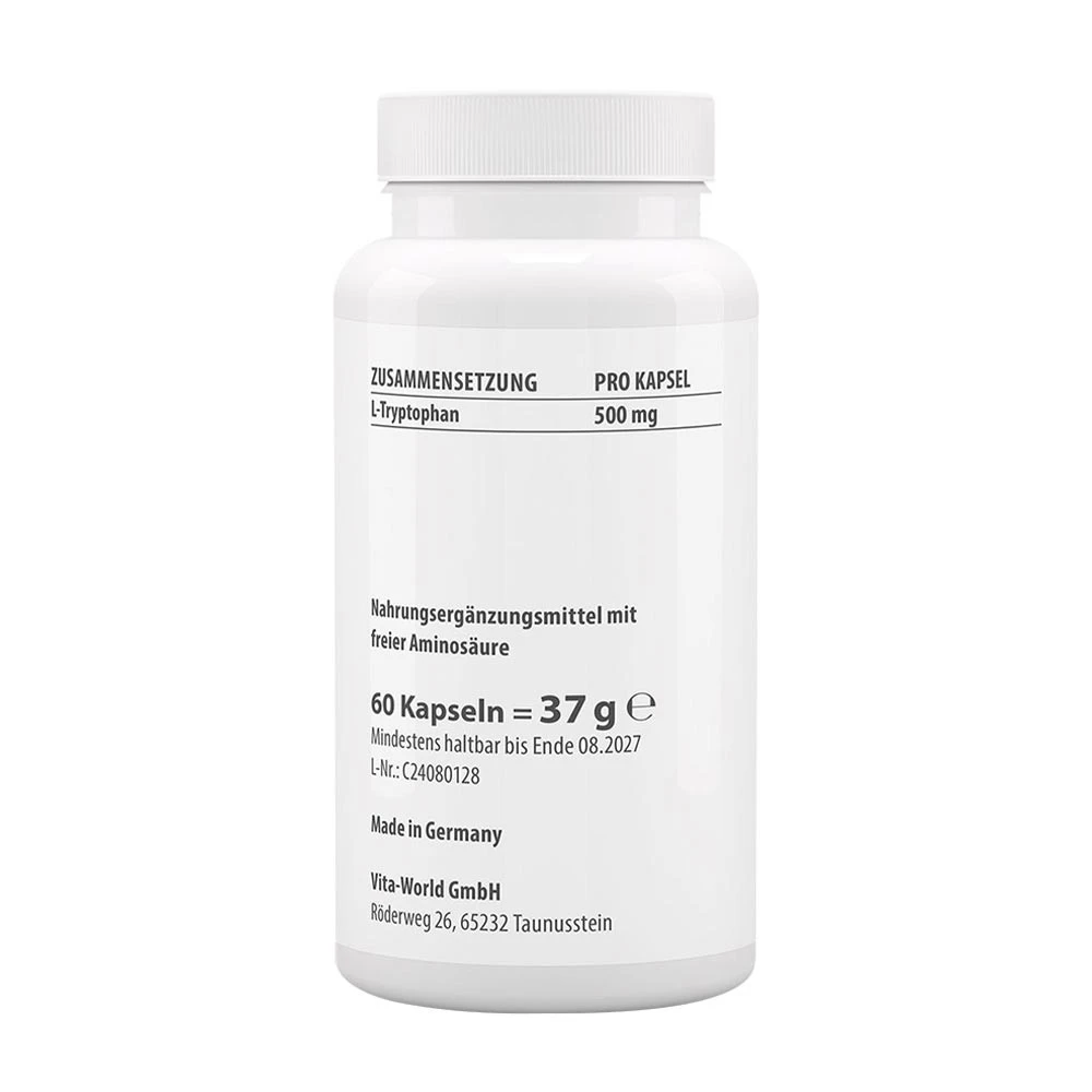 Vitaworld - L-Triptofano 500 mg (60 Cápsulas) - Image 2
