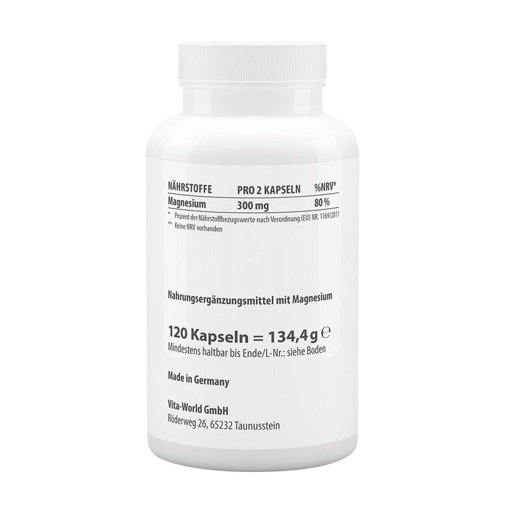 Vitaworld - Malato de Magnésio 1000 mg (120 Cápsulas) - Image 2