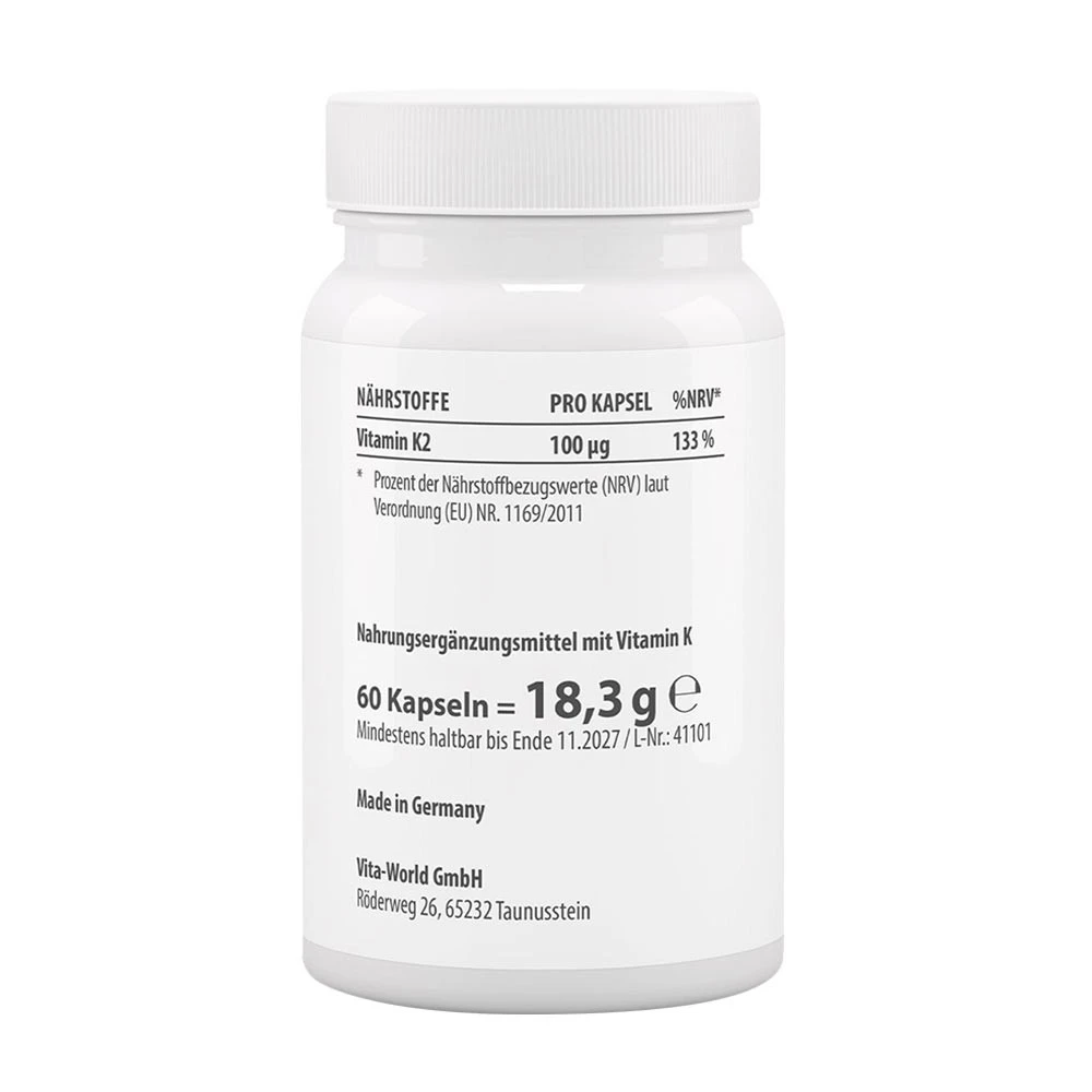 Vitaworld - Vitamina K2 Menaquinona MK7 (60 Cápsulas) - Image 2