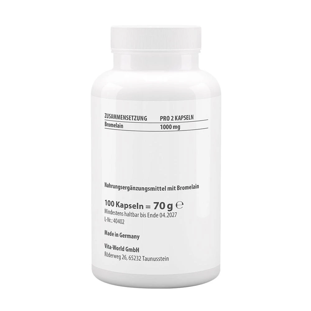 Vitaworld - Bromelaína 500 mg (100 Cápsulas) - Image 2